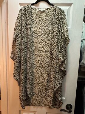 Umber Leopard Print Kimono